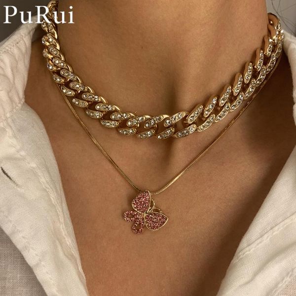 boho charm bling pink crystal butterfly pendant necklace hiphop rhinestone iced out cuban thick chain choker bijoux jewelry necklaces, Silver
boho charm bling pink crystal butterfly pendant necklace hiphop rhinestone iced out cuban thick chain choker bijoux jewelry necklaces, Silver