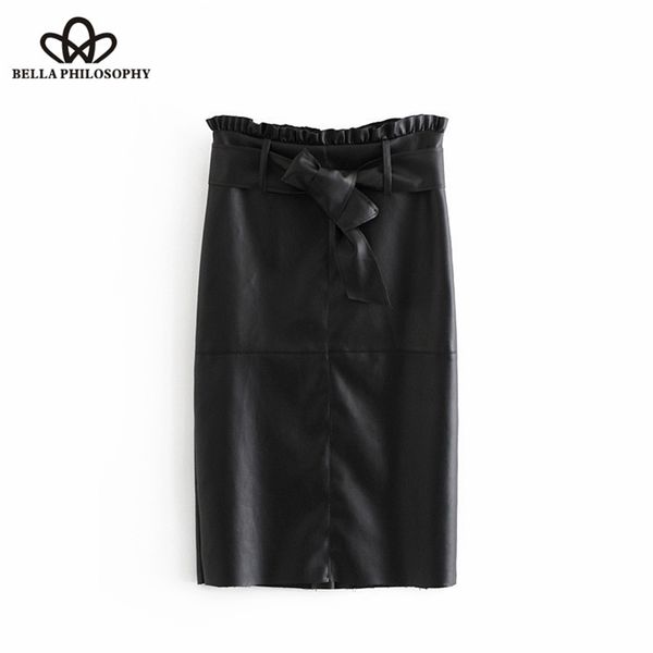 autumn vintage bow tie sashes faux leather skirt high waist ruffles back zipper vents skirts casual 210519, Black
autumn vintage bow tie sashes faux leather skirt high waist ruffles back zipper vents skirts casual 210519, Black