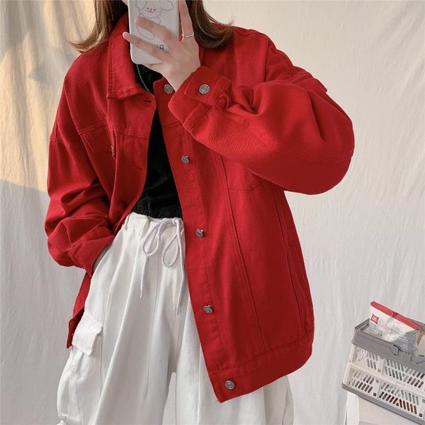 women's jackets 2022 casual oversize jacket women pocket loose turn-down collar blue coat, Black;brown
women's jackets 2022 casual oversize jacket women pocket loose turn-down collar blue coat, Black;brown