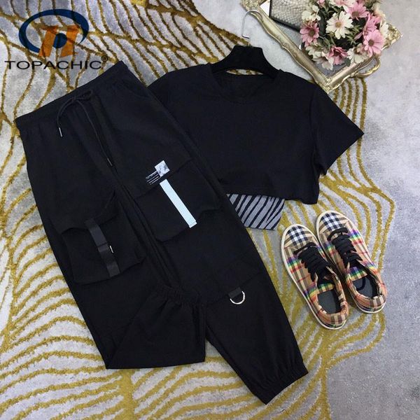4.3 spring o-neck short sleeve tee + spaghetti strap vest waist cargo pants 3 pieces set women women's two piece, White
4.3 spring o-neck short sleeve tee + spaghetti strap vest waist cargo pants 3 pieces set women women's two piece, White