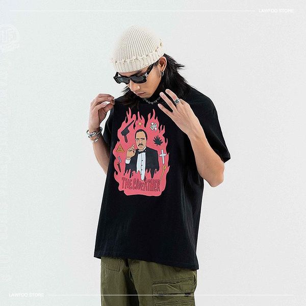 men's t-shirts godfather hiphop women's oversized t shirts gothic print loose shirt harajuku short sleev streetwear tees, White;black
men's t-shirts godfather hiphop women's oversized t shirts gothic print loose shirt harajuku short sleev streetwear tees, White;black