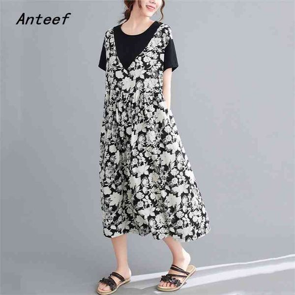 short sleeve plus size cotton chiffon vintage floral dresses for women casual loose long woman summer dress elegant clothes 210517, Black;gray
short sleeve plus size cotton chiffon vintage floral dresses for women casual loose long woman summer dress elegant clothes 210517, Black;gray