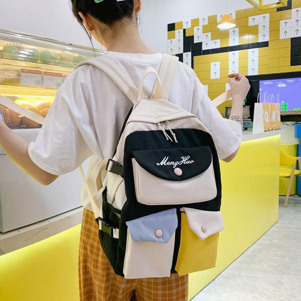 backpack stitching color women female nylon large capacity travel bag college students schoolbag for teenage girls boys
backpack stitching color women female nylon large capacity travel bag college students schoolbag for teenage girls boys