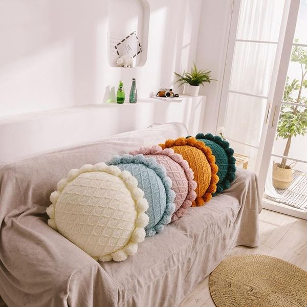50x50cm ball pillow futon knitted cushion nordic design sofa hollow throw pillows decorations for home
50x50cm ball pillow futon knitted cushion nordic design sofa hollow throw pillows decorations for home