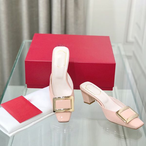 80% off shoes summer metal square buckle slippers mid heeled baotou half drag holiday female thick heel sandals outer wear muller shoes, Black
80% off shoes summer metal square buckle slippers mid heeled baotou half drag holiday female thick heel sandals outer wear muller shoes, Black
