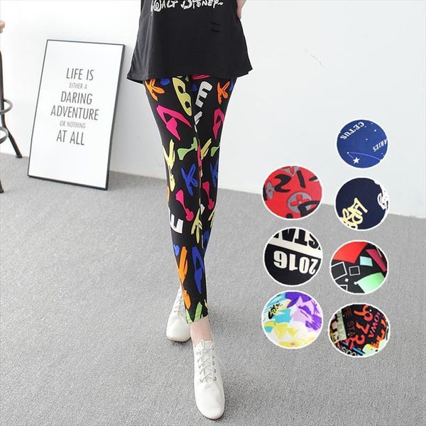 letter graffiti print women legging high waist fitness milk silk hin stretch pants, Black
letter graffiti print women legging high waist fitness milk silk hin stretch pants, Black