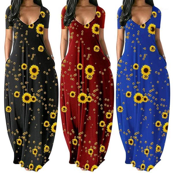 casual dresses women dress printing short sleeve summer sundress beach long bohemia plus size vestidos, Black;gray
casual dresses women dress printing short sleeve summer sundress beach long bohemia plus size vestidos, Black;gray