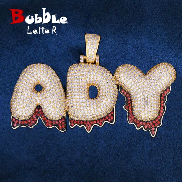 custom name red color drip bubble letters pendants necklaces mens zircon hip hop jewelry with 4mm tennis chain for gift, Silver
custom name red color drip bubble letters pendants necklaces mens zircon hip hop jewelry with 4mm tennis chain for gift, Silver