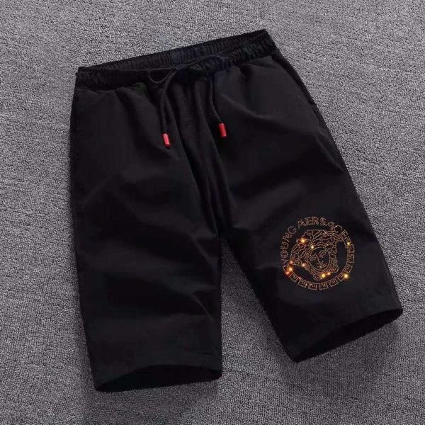 men's shorts summer fashion drill loose capris trendy beach shorts men's, White;black
men's shorts summer fashion drill loose capris trendy beach shorts men's, White;black
