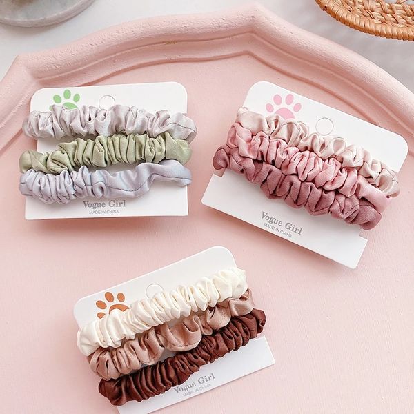 3 pcs korean sweet girl base simple satin fabric small intestine hair ring headwear fashion children's ponytail hair accessories, Slivery;white
3 pcs korean sweet girl base simple satin fabric small intestine hair ring headwear fashion children's ponytail hair accessories, Slivery;white