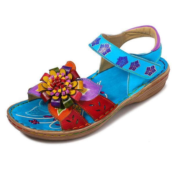 outdoor 2021 summer magic sticker handmade flower super soft flat sandals, Black
outdoor 2021 summer magic sticker handmade flower super soft flat sandals, Black