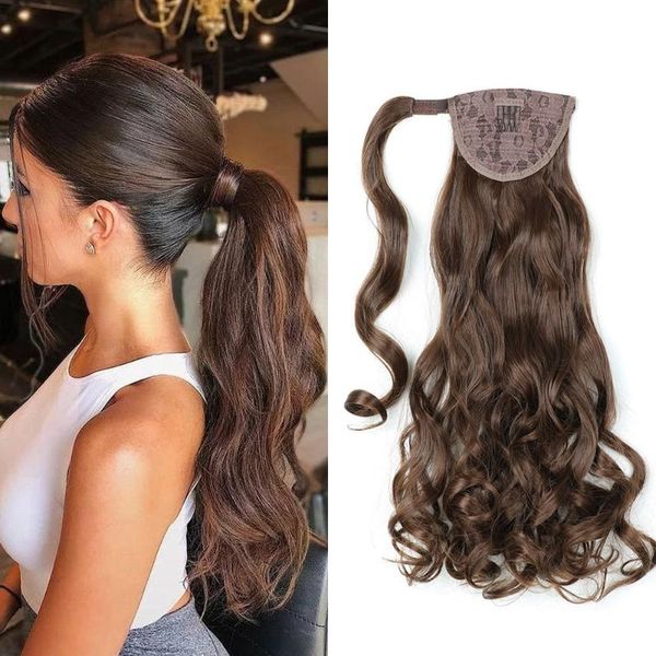 synthetic wigs long wavy wrap around ponytail clip in hair 22" 100g with hairpins fake pony tail hairpiece for women girls, Black
synthetic wigs long wavy wrap around ponytail clip in hair 22" 100g with hairpins fake pony tail hairpiece for women girls, Black