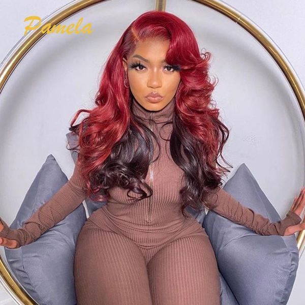 ombre red burgundy hd lace frontal wig deep part 13x6 front water wave transparent human hair for women1, Black;brown
ombre red burgundy hd lace frontal wig deep part 13x6 front water wave transparent human hair for women1, Black;brown