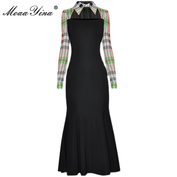 summer party fashion mermaid dress women long sleeve hollow out plaid print patchwork slim midi vestidos 210524, Black;gray
summer party fashion mermaid dress women long sleeve hollow out plaid print patchwork slim midi vestidos 210524, Black;gray