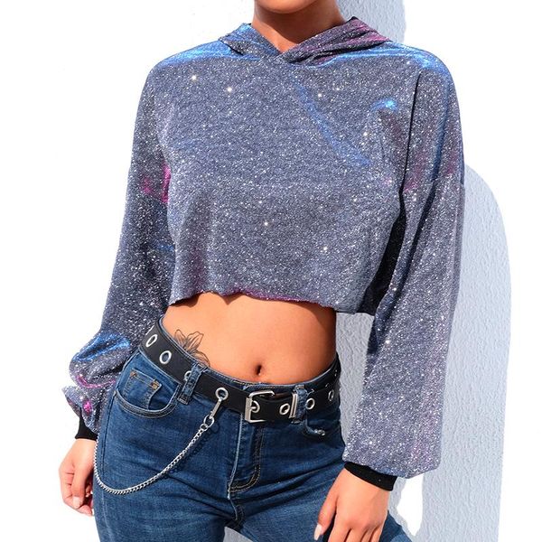 women's hoodies & sweatshirts 2021 shinny crop hoodie women pullover short glitter long sleeve oversized sweatshirt female streetwear, Black
women's hoodies & sweatshirts 2021 shinny crop hoodie women pullover short glitter long sleeve oversized sweatshirt female streetwear, Black