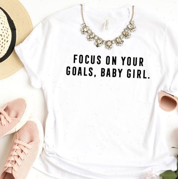 focus on your goals baby womens girl print cotton casual funny shirt for lady yong tee drop ship, White
focus on your goals baby womens girl print cotton casual funny shirt for lady yong tee drop ship, White