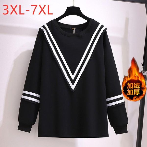 plus size t-shirt 2021 autumn winter women clothing oversize pullover long sleeve stripe velvet thick 3xl 4xl 5xl 6xl 7xl, Black
plus size t-shirt 2021 autumn winter women clothing oversize pullover long sleeve stripe velvet thick 3xl 4xl 5xl 6xl 7xl, Black