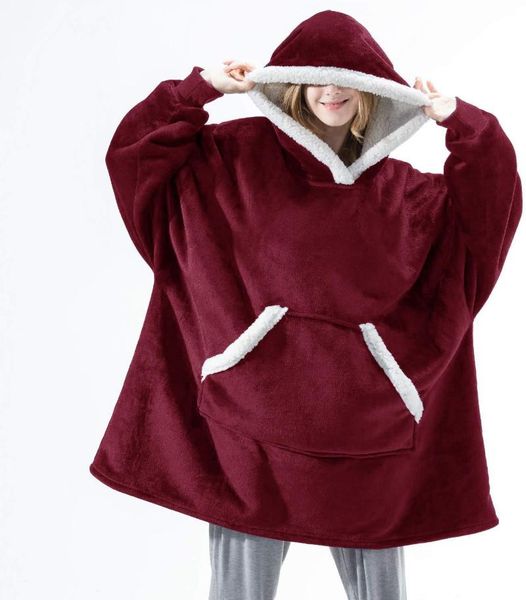 women winter oversized hoodie femme sweatshirt plaid fleece hoody pocket female hooded blanket with sleeves sweat oversize women's hood, Black
women winter oversized hoodie femme sweatshirt plaid fleece hoody pocket female hooded blanket with sleeves sweat oversize women's hood, Black