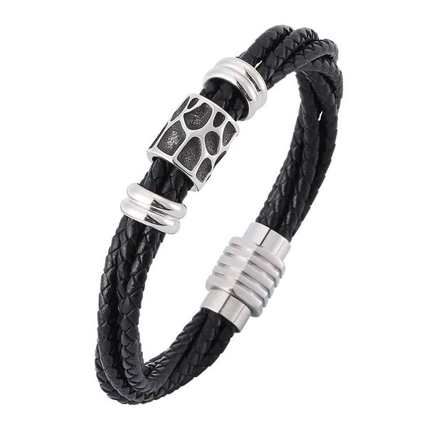charm bracelets design men women trendy bracelet jewelry genuine leather braided punk s.steel magnet clasp wristband sp0369, Golden;silver
charm bracelets design men women trendy bracelet jewelry genuine leather braided punk s.steel magnet clasp wristband sp0369, Golden;silver