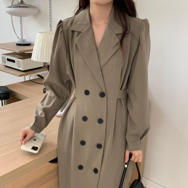 casual dresses superaen french office lady solid notched double-breasted waist slimming blazer dress for women, Black;gray
casual dresses superaen french office lady solid notched double-breasted waist slimming blazer dress for women, Black;gray