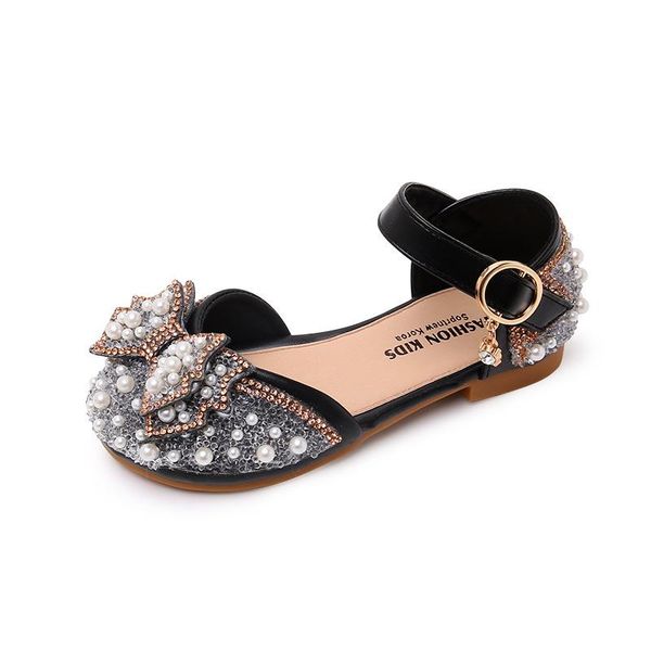 sandals summer crystal girls with bowknot diamond princess party shoes soft flat kids children leather, Black;red
sandals summer crystal girls with bowknot diamond princess party shoes soft flat kids children leather, Black;red