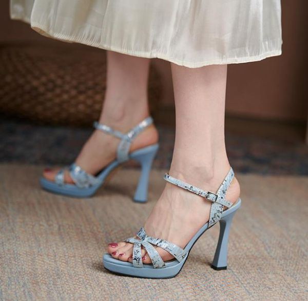 sandals female leather summer 2021 waterproof platform high heels fish mouth blue buckle belt, Black
sandals female leather summer 2021 waterproof platform high heels fish mouth blue buckle belt, Black
