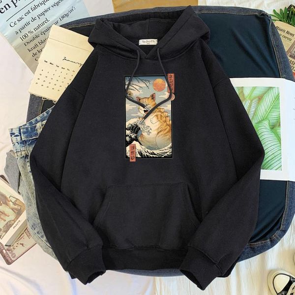 men's hoodies & sweatshirts ukiyoe style kawaii catzilla printing men sweatshirt thermal vintage pullover comfortable brand plus size m, Black
men's hoodies & sweatshirts ukiyoe style kawaii catzilla printing men sweatshirt thermal vintage pullover comfortable brand plus size m, Black