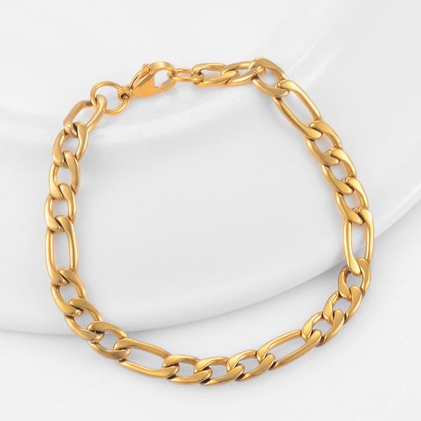 charm bracelets sumu classic stainless steel figaro chain bracelet selling men's and women's jewelry, Golden;silver
charm bracelets sumu classic stainless steel figaro chain bracelet selling men's and women's jewelry, Golden;silver