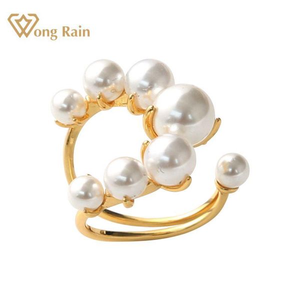wong rain 925 sterling silver pearl wedding engagement romantic cute luxury 18k yellow/white gold ring for women fine jewelry cluster rings, Golden;silver
wong rain 925 sterling silver pearl wedding engagement romantic cute luxury 18k yellow/white gold ring for women fine jewelry cluster rings, Golden;silver