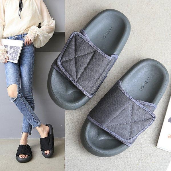 slippers wear bread shoes thick - soled tires couples beach, Black 
slippers wear bread shoes thick - soled tires couples beach, Black