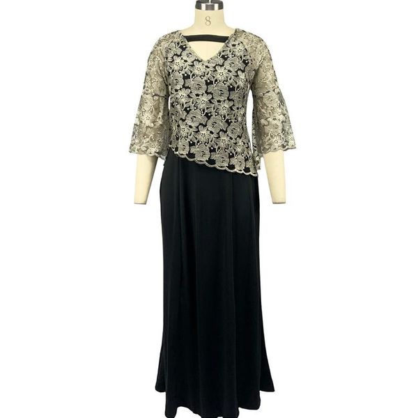 summer dress women 2021 elegant v neck embroidery lace long party casual plus size slim bodycon mermaid maxi dresses, Black;gray
summer dress women 2021 elegant v neck embroidery lace long party casual plus size slim bodycon mermaid maxi dresses, Black;gray