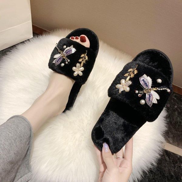 women slippers womens winter warm shoes big size home slipper plush indoor fluffy cotton, Black
women slippers womens winter warm shoes big size home slipper plush indoor fluffy cotton, Black