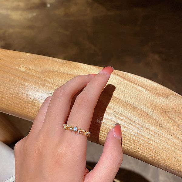 real gold electroplating mouth inlaid diamond simple ring fashion minority design versatile ring fashion net red index finger ring girl, Silver
real gold electroplating mouth inlaid diamond simple ring fashion minority design versatile ring fashion net red index finger ring girl, Silver