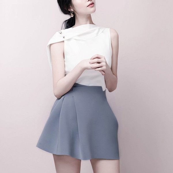 women elegant off shoulder pearls + draped skirt outfits summer office lady short sleeve white skirt and blue 210514
women elegant off shoulder pearls + draped skirt outfits summer office lady short sleeve white skirt and blue 210514