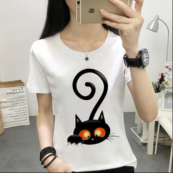 harajuku women womens t shirts funny black cat printed shirt summer fashion femme clothing casual streetwear short sleeved, White
harajuku women womens t shirts funny black cat printed shirt summer fashion femme clothing casual streetwear short sleeved, White