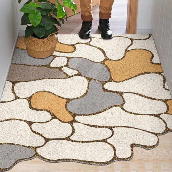 carpets nordic personality cobblestone floor mats pvc silk loop door anti-slip waterproof easy clean hallway entrance mat
carpets nordic personality cobblestone floor mats pvc silk loop door anti-slip waterproof easy clean hallway entrance mat