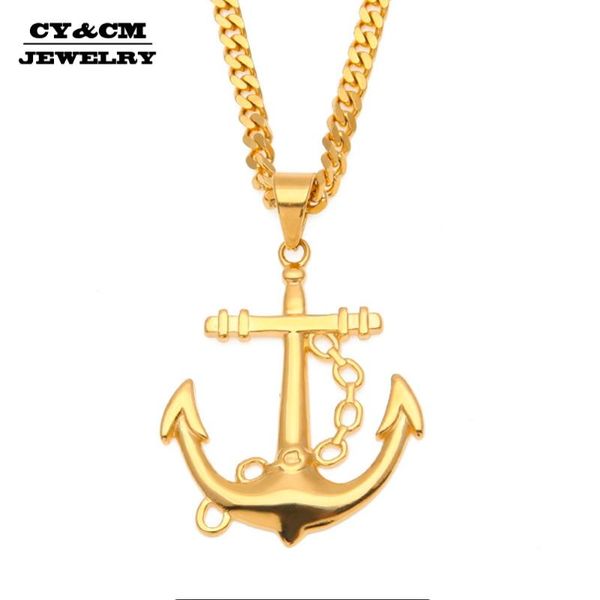 pendant necklaces cy&cm men women iced out hiphop stainless steel necklace gold color plated titanium anchor jewelry cuban chain, Silver
pendant necklaces cy&cm men women iced out hiphop stainless steel necklace gold color plated titanium anchor jewelry cuban chain, Silver