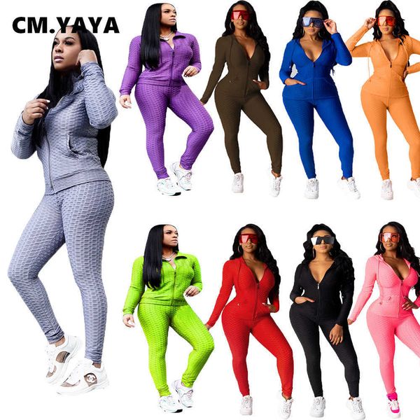 cm.yaya sports jacquard sweatsuit women's set track hooded jacket jogger pants active tracksuit two piece fitness outfit 210930, White
cm.yaya sports jacquard sweatsuit women's set track hooded jacket jogger pants active tracksuit two piece fitness outfit 210930, White