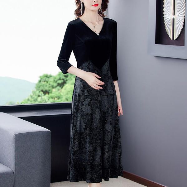casual dresses autumn black gold velvet dress fashion female slimvestidos de festa for women, Black;gray
casual dresses autumn black gold velvet dress fashion female slimvestidos de festa for women, Black;gray