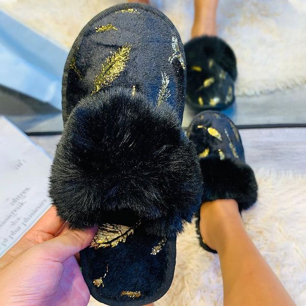 winter women's shoes leaf print home fur slippers for woman warm fashion female footwear indoor ladies slides 2021 non-slip shoe, Black
winter women's shoes leaf print home fur slippers for woman warm fashion female footwear indoor ladies slides 2021 non-slip shoe, Black