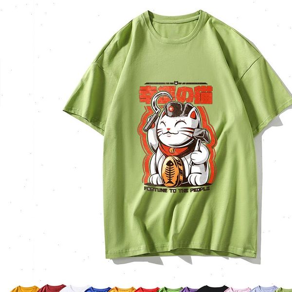 lucky cat graphic harajuku women t shirt with retro personality fashion vogue casual plus size, White
lucky cat graphic harajuku women t shirt with retro personality fashion vogue casual plus size, White