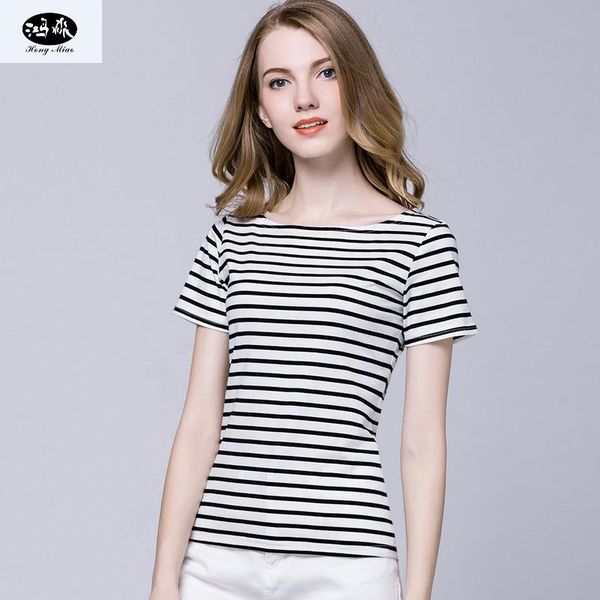 hongmiao women's t-shirt summer stripe short sleeve casual comfortable sports running jerseys, Black;blue
hongmiao women's t-shirt summer stripe short sleeve casual comfortable sports running jerseys, Black;blue