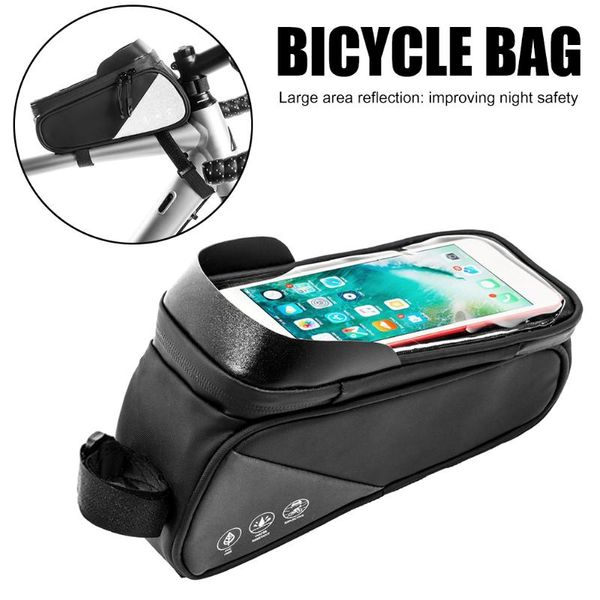 bicycle touchscreen phone bags reflective mtb bike front tube pannier pouch portable waterproof cycling car & truck racks
bicycle touchscreen phone bags reflective mtb bike front tube pannier pouch portable waterproof cycling car & truck racks
