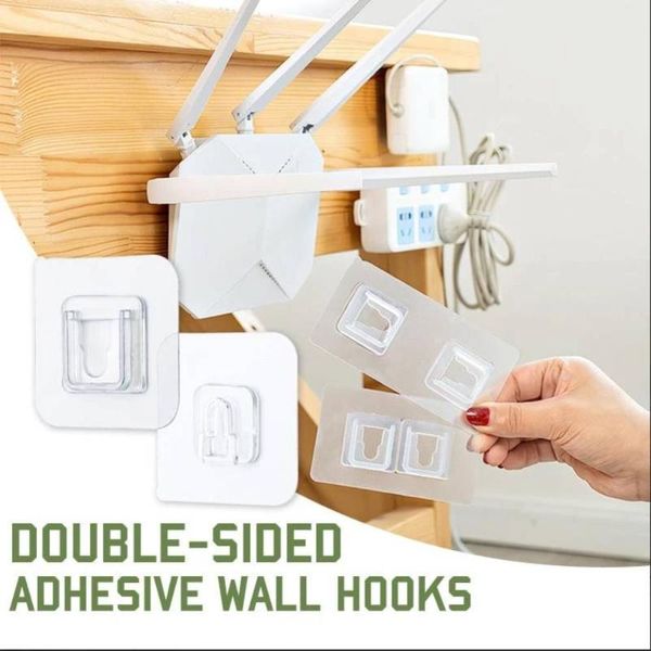 hooks & rails 5pair double-sided adhesive wall hanger strong for kitchen bathroom transparent home storage organization
hooks & rails 5pair double-sided adhesive wall hanger strong for kitchen bathroom transparent home storage organization