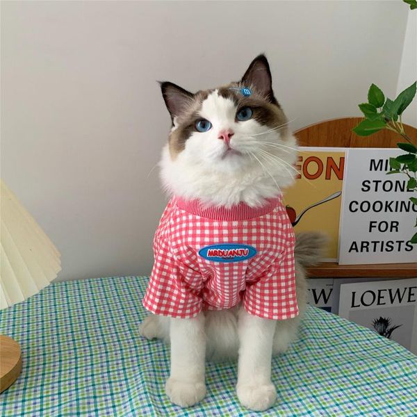 cat costumes korean candy color plaid t-shirt summer ins pet dog clothes thin anti falling wool cloth ragdoll cute
cat costumes korean candy color plaid t-shirt summer ins pet dog clothes thin anti falling wool cloth ragdoll cute