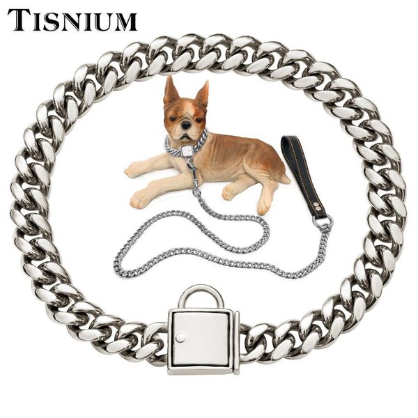 14mm dog chain collars pet supplies silver color solid stainless steel cuba link lock catch high polished wholesale retail chains
14mm dog chain collars pet supplies silver color solid stainless steel cuba link lock catch high polished wholesale retail chains