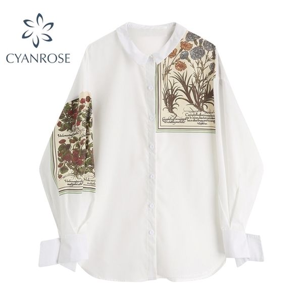 women printing casual loose blouse shirts autumn vintage streetwear long sleeve casual loose turn down collar white blouse 210515
women printing casual loose blouse shirts autumn vintage streetwear long sleeve casual loose turn down collar white blouse 210515
