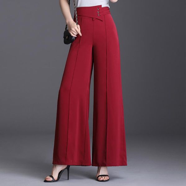 women's pants & capris fashion summer wide leg female vintage solid color full length casual ladies long trousers plus size, Black;white
women's pants & capris fashion summer wide leg female vintage solid color full length casual ladies long trousers plus size, Black;white