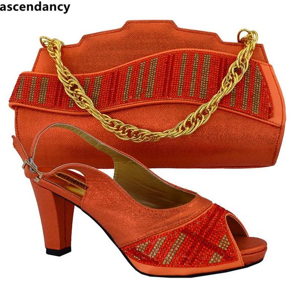 african italian shoe and bag set orange color ladies decorated with rhinestone laides matching dress shoes, Black
african italian shoe and bag set orange color ladies decorated with rhinestone laides matching dress shoes, Black