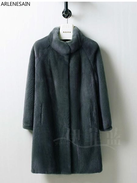 women's fur & faux arlenesain custom north american suede velvet mink coat female tidy collar long women, Black
women's fur & faux arlenesain custom north american suede velvet mink coat female tidy collar long women, Black